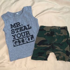 Boys 12m tank top and shorts outfit